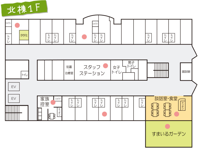 北棟1Fのマップ